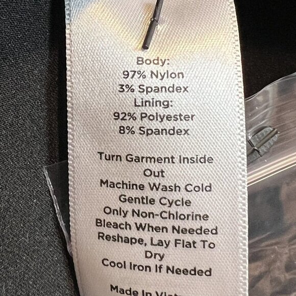 Talbots Black Lace Nylon Blend Top Long Sleeve Gathered Waist Size XS NWT - Picture 9 of 10